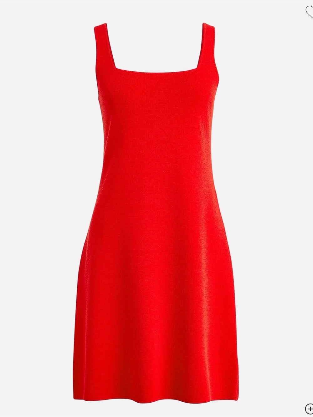 J.Crew XS Bright Red Knit Bodycon Midi Dress Sleeveless NWT